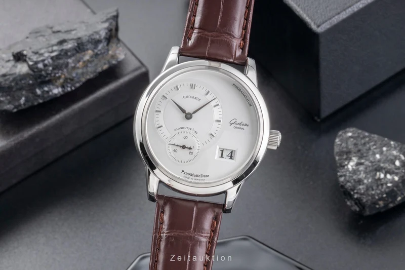 Glashütte PanoMaticDate steel automatic men's watch 90-01-02-02-04 [2505903]