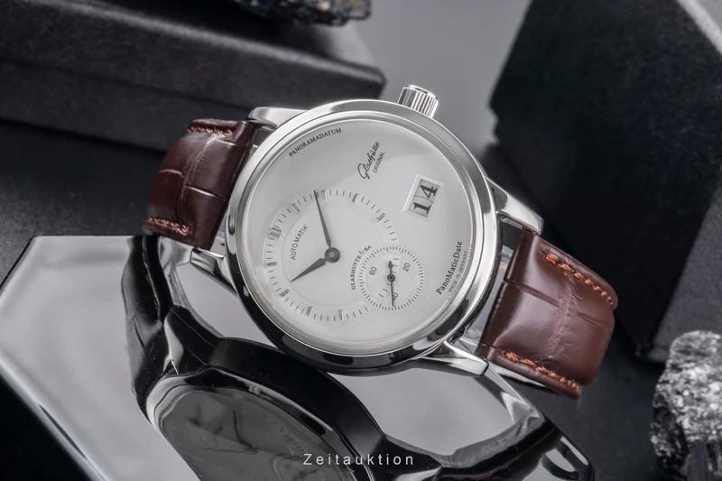 Glashütte PanoMaticDate steel automatic men's watch 90-01-02-02-04 [2505903]