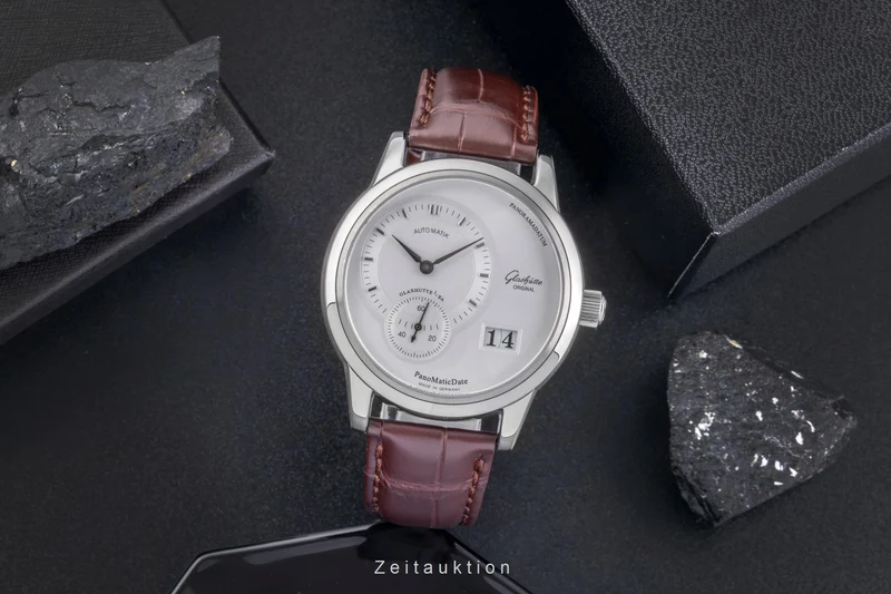 Glashütte PanoMaticDate steel automatic men's watch 90-01-02-02-04 [2505903]
