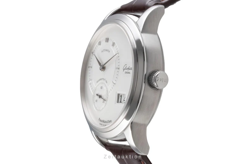 Glashütte PanoMaticDate steel automatic men's watch 90-01-02-02-04 [2505903]