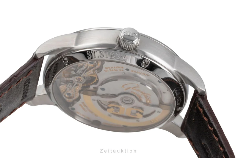 Glashütte PanoMaticDate steel automatic men's watch 90-01-02-02-04 [2505903]