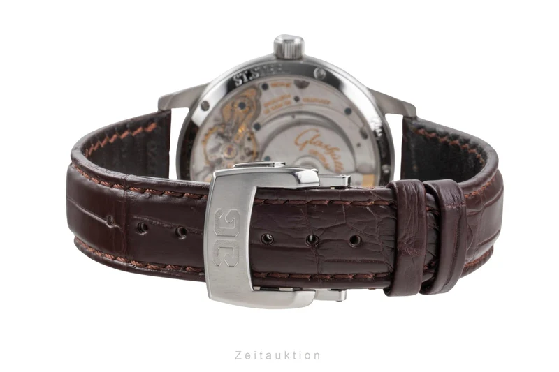 Glashütte PanoMaticDate steel automatic men's watch 90-01-02-02-04 [2505903]