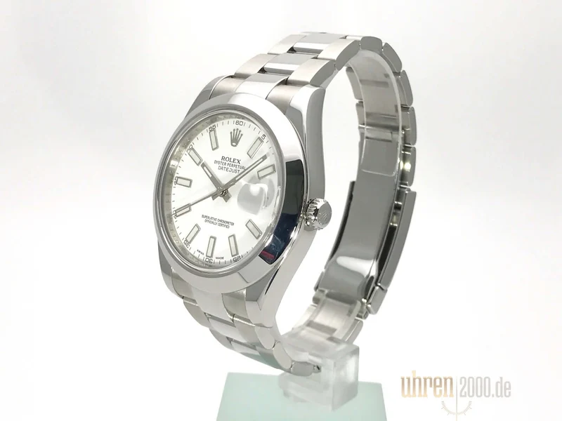 Rolex Datejust II 41 Edelstahl 116300 Weiß gebraucht aus 2015