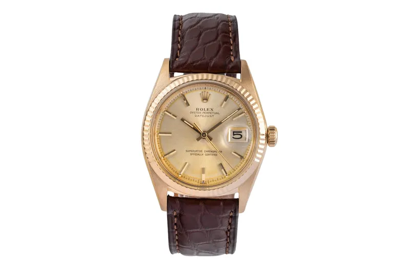 Rolex Datejust 18 ct gold automatic men's watch 1601 Vintage [2504067]