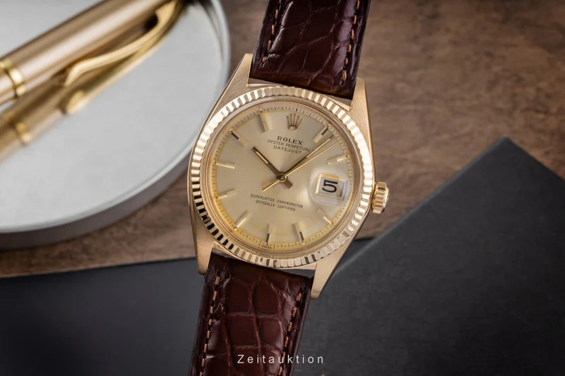 Rolex Datejust 18 ct gold automatic men's watch 1601 Vintage [2504067]