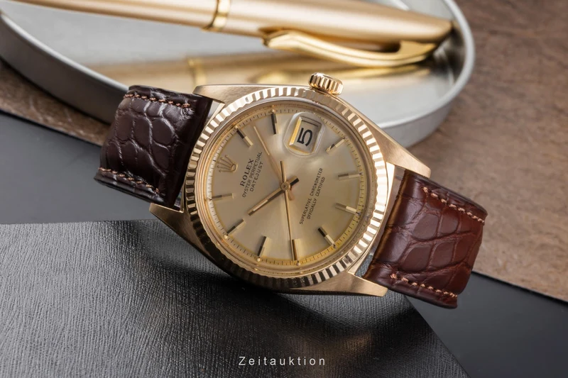 Rolex Datejust 18 ct gold automatic men's watch 1601 Vintage [2504067]