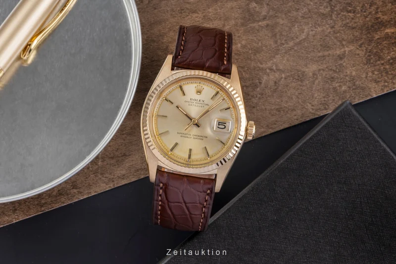 Rolex Datejust 18 ct gold automatic men's watch 1601 Vintage [2504067]