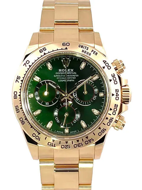 Rolex Cosmograph Daytona Gelbgold 116508 Grün