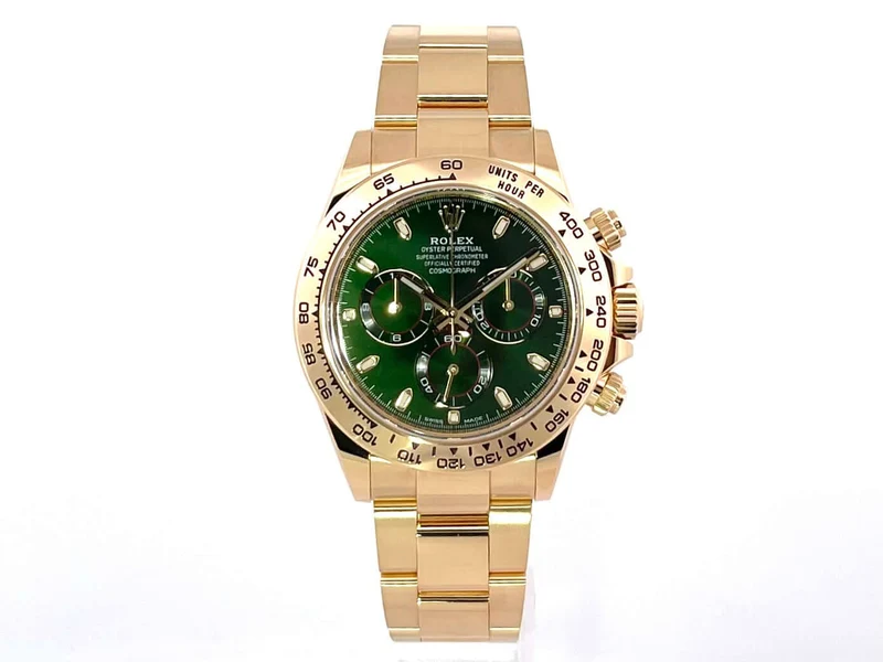 Rolex Cosmograph Daytona Gelbgold 116508 Grün