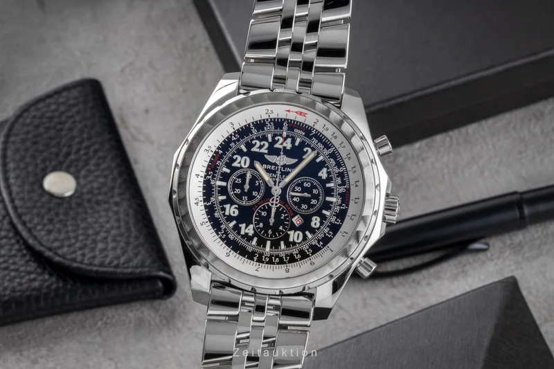 Breitling Bentley Motors chronograph steel automatic men's watch A22362-305 Limited [2505288]
