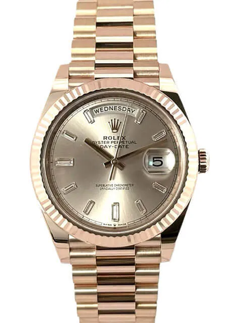Rolex Day-Date 40 Everose-Gold 228235 Sundust Diamant