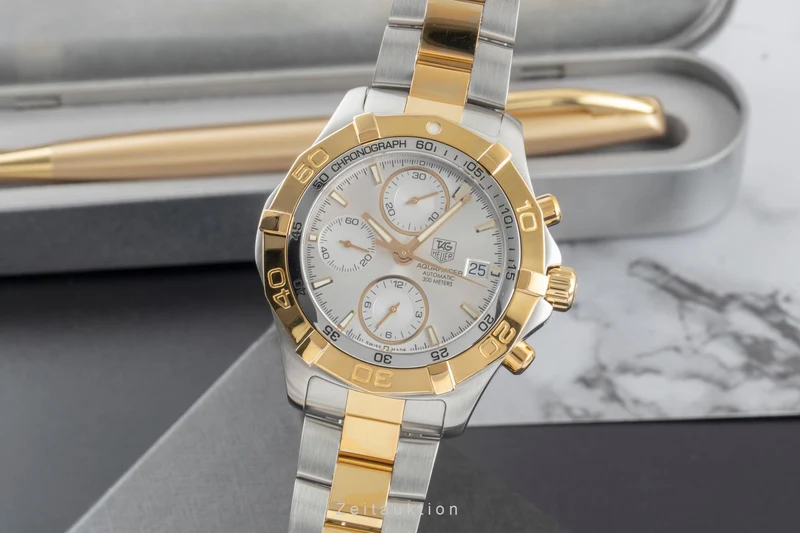 Tag Heuer Aquaracer chronograph gilt / steel automatic men's watch CAF2120.BB0816 [2504351]