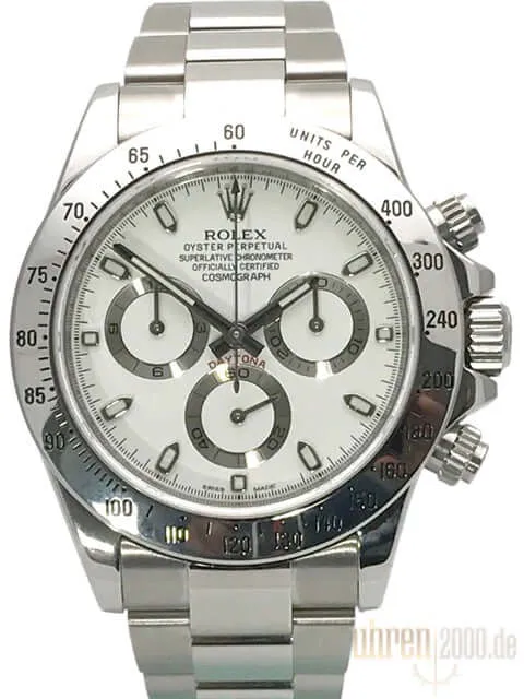 Rolex Daytona Edelstahl 116520 Weiß gebraucht aus 2011