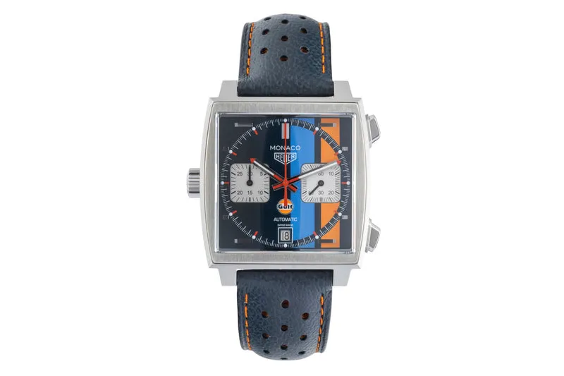 Tag Heuer Monaco chronograph steel automatic men's watch CAW211R LP: 7950EUR [2505177]