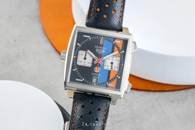 Tag Heuer Monaco chronograph steel automatic men's watch CAW211R LP: 7950EUR [2505177]