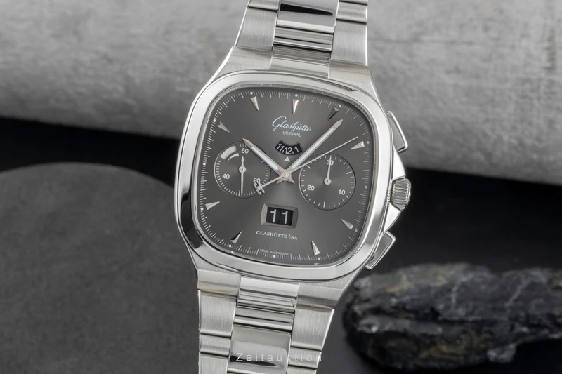 Glashütte Seventies chronograph steel automatic men's watch 1-37-02-01-02-70 LP: 16100EUR [2505708]
