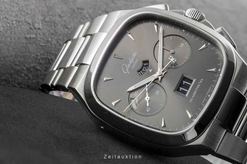 Glashütte Seventies chronograph steel automatic men's watch 1-37-02-01-02-70 LP: 16100EUR [2505708]