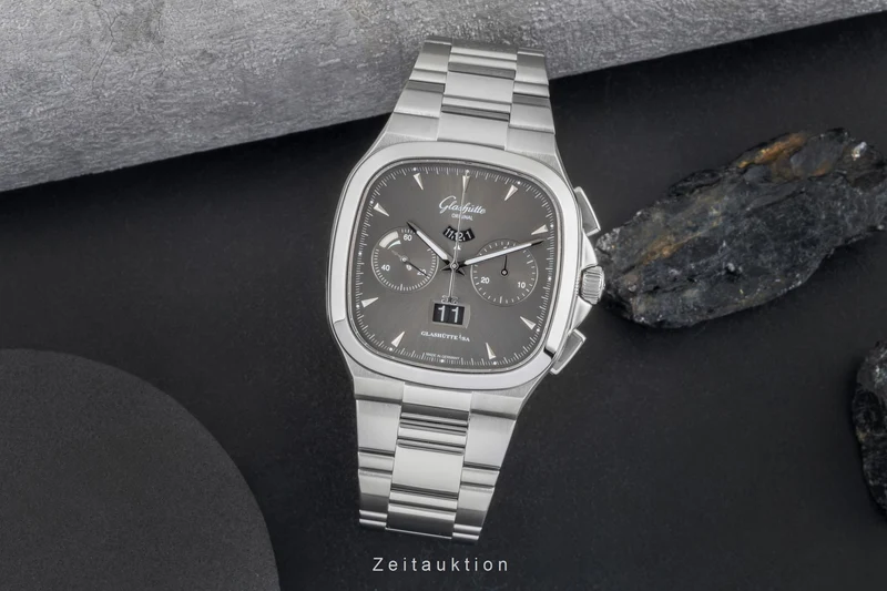 Glashütte Seventies chronograph steel automatic men's watch 1-37-02-01-02-70 LP: 16100EUR [2505708]