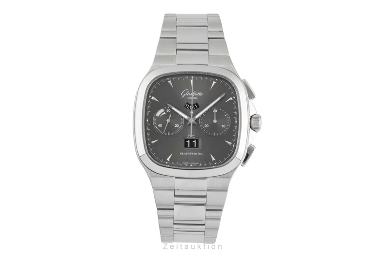 Glashütte Seventies chronograph steel automatic men's watch 1-37-02-01-02-70 LP: 16100EUR [2505708]