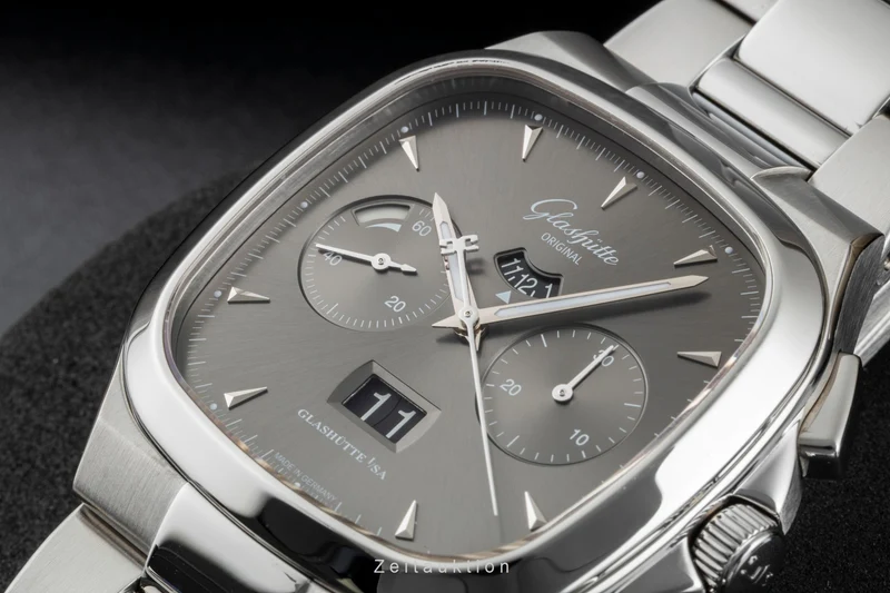 Glashütte Seventies chronograph steel automatic men's watch 1-37-02-01-02-70 LP: 16100EUR [2505708]