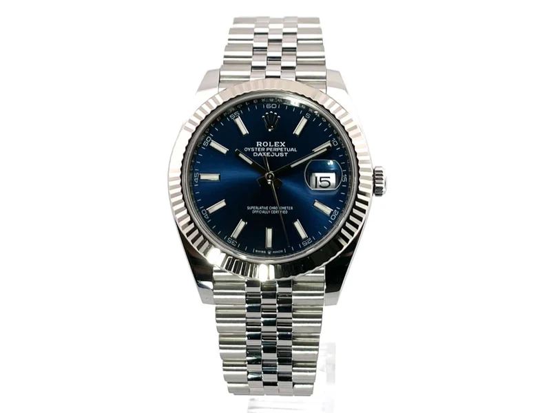 Rolex Datejust 41 Edelstahl Weißgold 126334 Blau Jubile-Band
