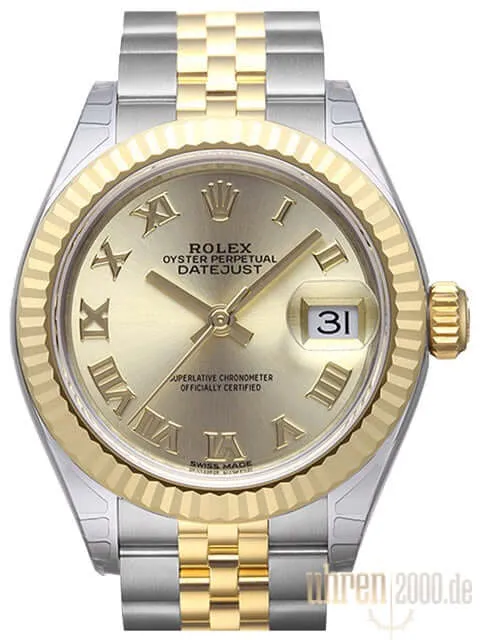Rolex Datejust 28 Stahl Gold 279173 Champagner R Jubile-Band