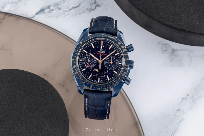 Omega Speedmaster Moonwatch chronograph ceramic automatic men's watch 304.93.44.52.03.002 LP: 16000EUR [2505754]