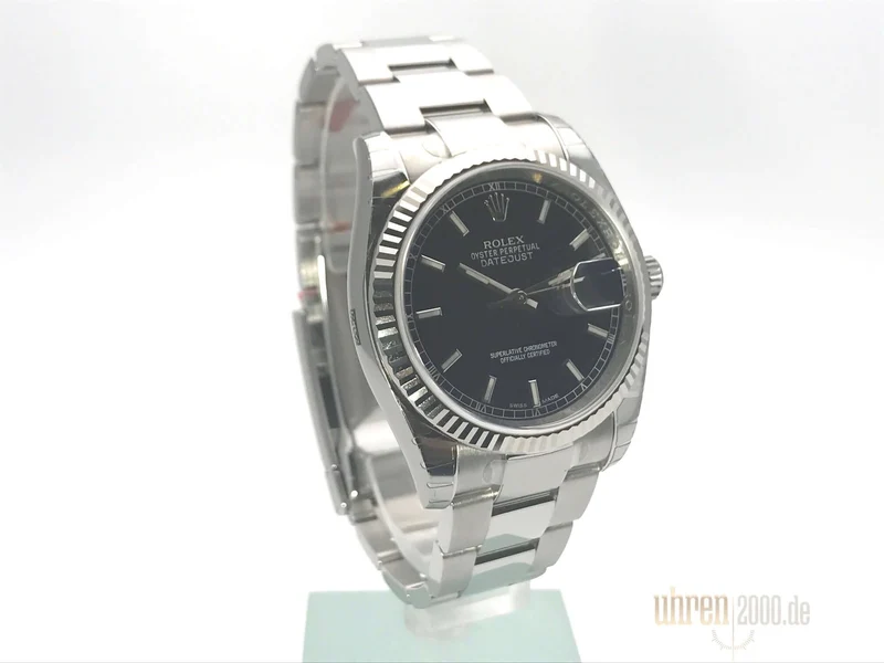 Rolex Datejust 36 116234 Schwarz Index aus 2012