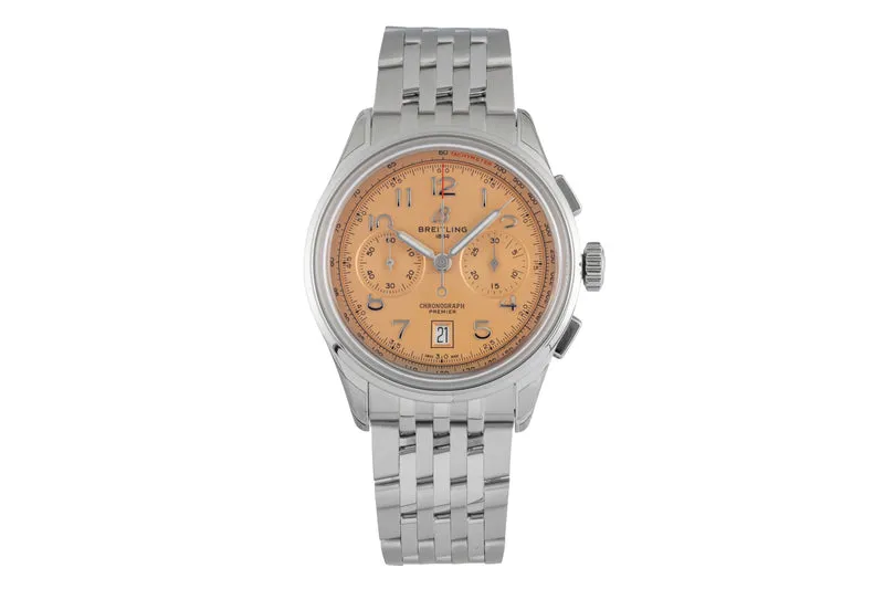 Breitling Premier chronograph steel automatic men's watch AB0145331K1A1 LP: 9200EUR [2505679]