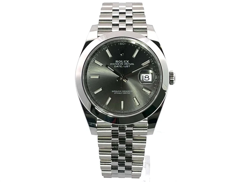 Rolex Datejust 41 Edelstahl 126300 Rhodium Jubile-Band