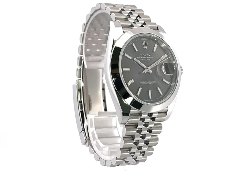 Rolex Datejust 41 Edelstahl 126300 Rhodium Jubile-Band