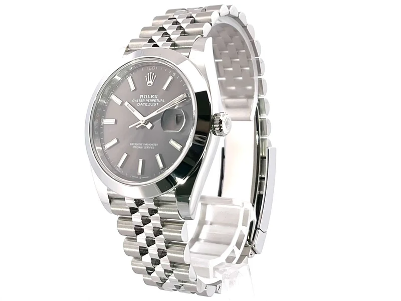 Rolex Datejust 41 Edelstahl 126300 Rhodium Jubile-Band