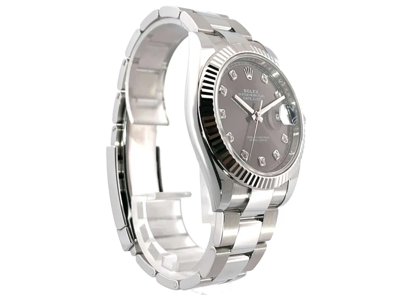 Rolex Datejust 41 Edelstahl Weißgold 126334 Rhodium Diamant