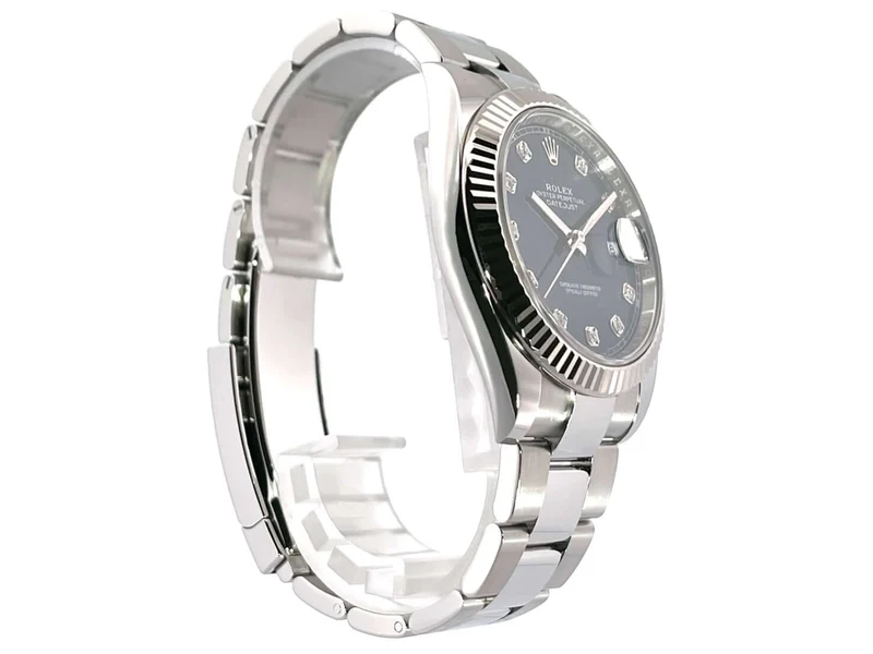 Rolex Datejust 41 Edelstahl Weißgold 126334 Blau Diamant