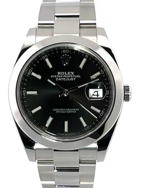 Rolex Datejust 41 Edelstahl 126300 Schwarz