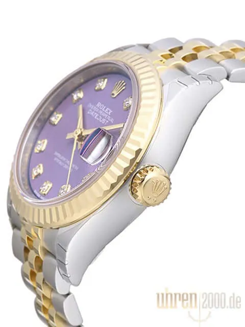 Rolex Datejust 28 Stahl Gold 279173 Lavendelfarben Dia Jubile-Band