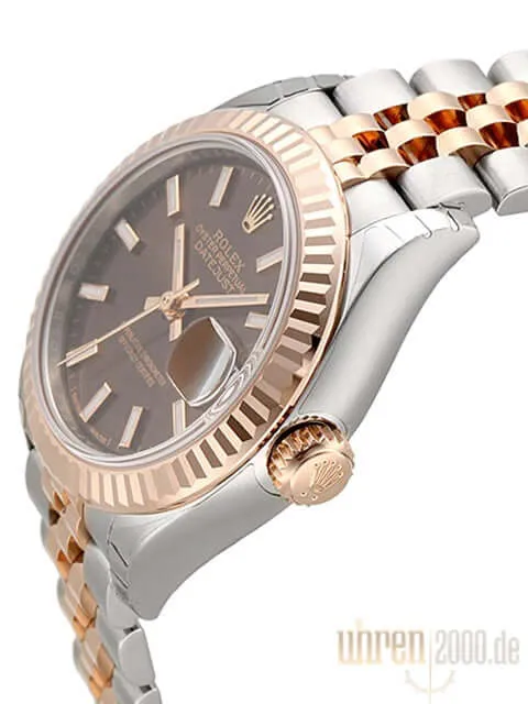 Rolex Datejust 28 Stahl Everose‑Gold 279171 Choco Jubile-Band