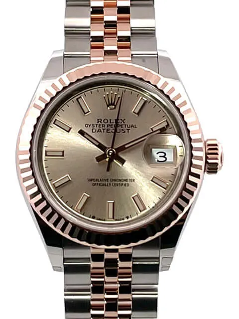 Rolex Datejust 28 Stahl Everose‑Gold 279171 Sundust Jubile-Band