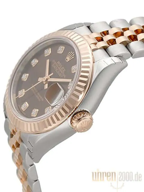 Rolex Datejust 28 Stahl Everose‑Gold 279171 Choco Dia Jubile-Band