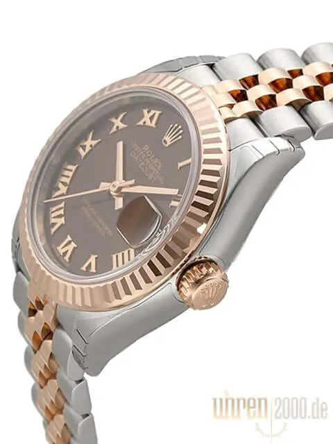 Rolex Datejust 28 Stahl Everose‑Gold 279171 Choco R Jubile-Band