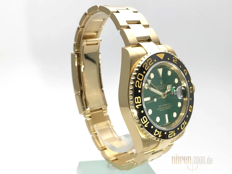 Rolex GMT-Master II Gelbgold 116718LN Grün aus 2010 LC100