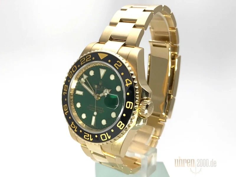 Rolex GMT-Master II Gelbgold 116718LN Grün aus 2010 LC100