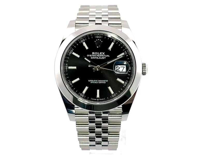 Rolex Datejust 41 Edelstahl 126300 Schwarz Jubile-Band