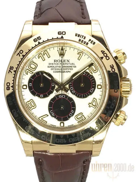 Rolex Cosmograph Daytona 116518 Gelbgold - Leder