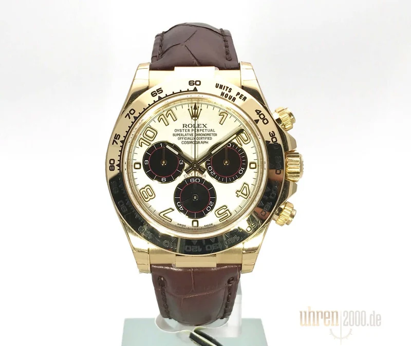 Rolex Cosmograph Daytona 116518 Gelbgold - Leder