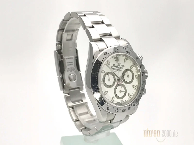 Rolex Daytona Edelstahl 116520 Weiß gebraucht aus 2004