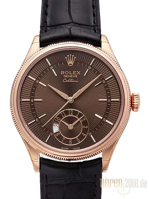 Rolex Cellini Dual Time 50525 Choco