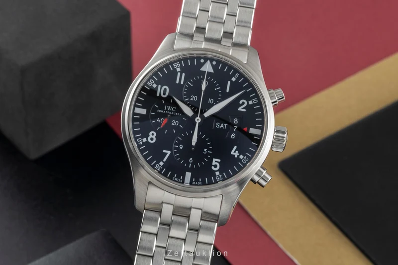 IWC Fliegerchronograph chronograph steel automatic men's watch IW377704 [2504890]