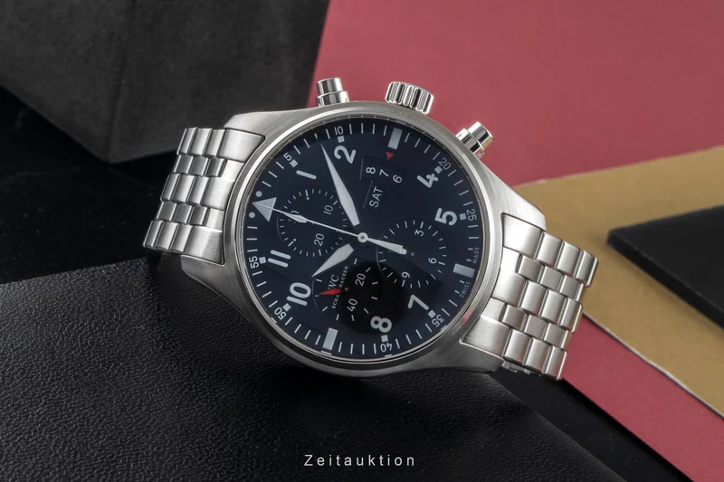 IWC Fliegerchronograph chronograph steel automatic men's watch IW377704 [2504890]