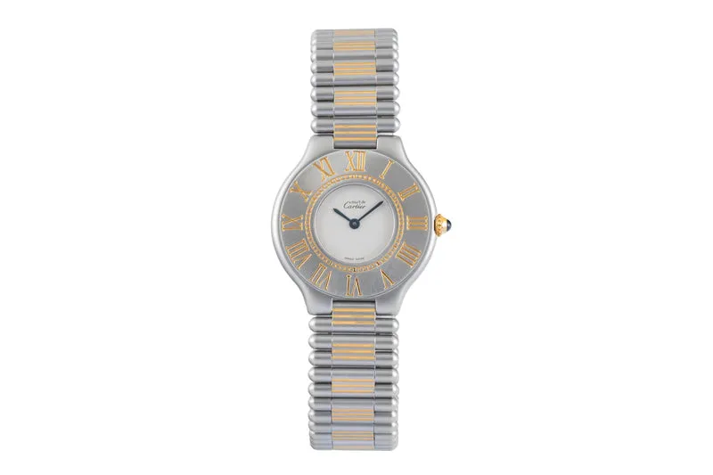 Cartier Must De Cartier 21 gilt / steel quartz women's watch 83090171, 9010 [2505318]